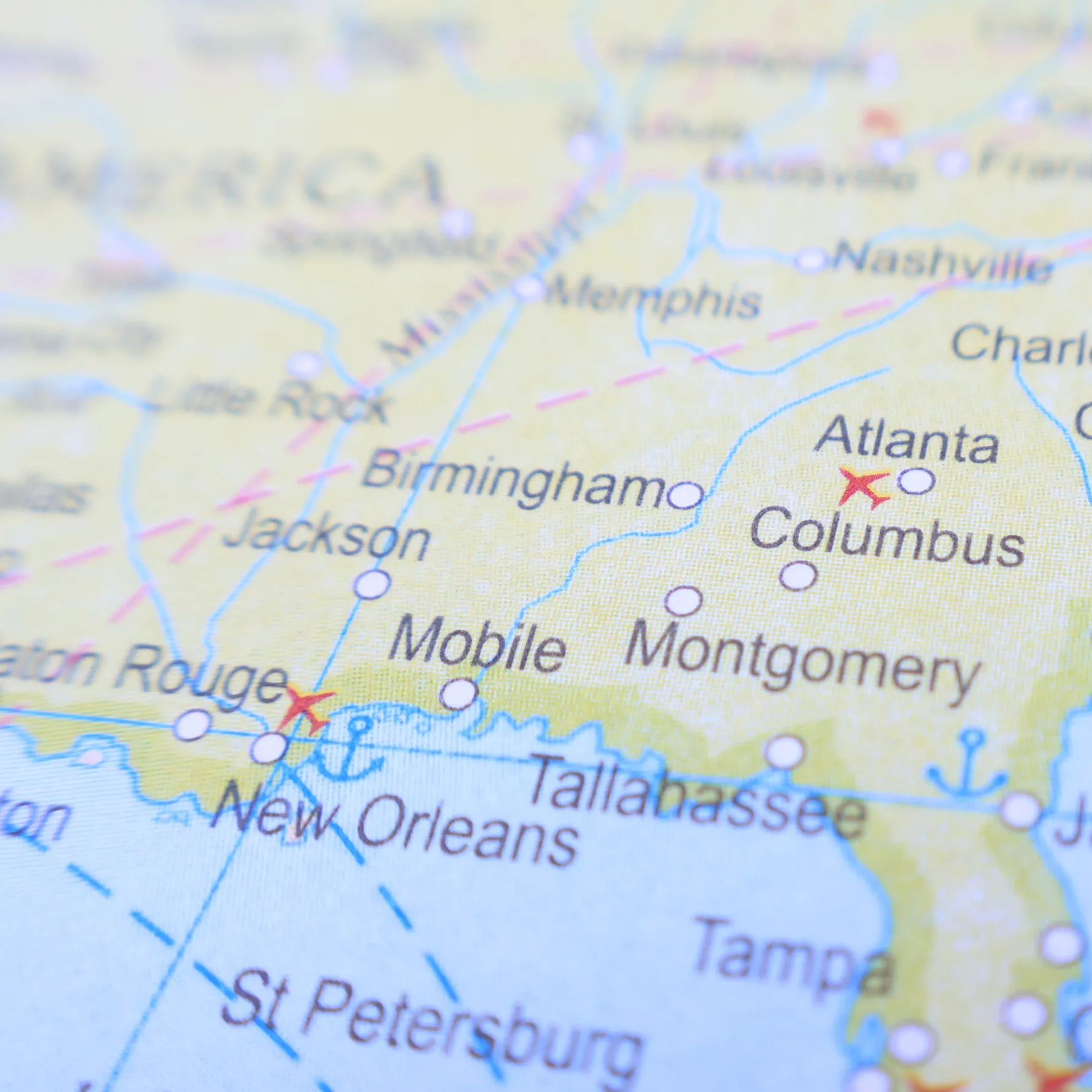 Map highlighting AlaCOMP’s workers’ compensation coverage across the Southeast.